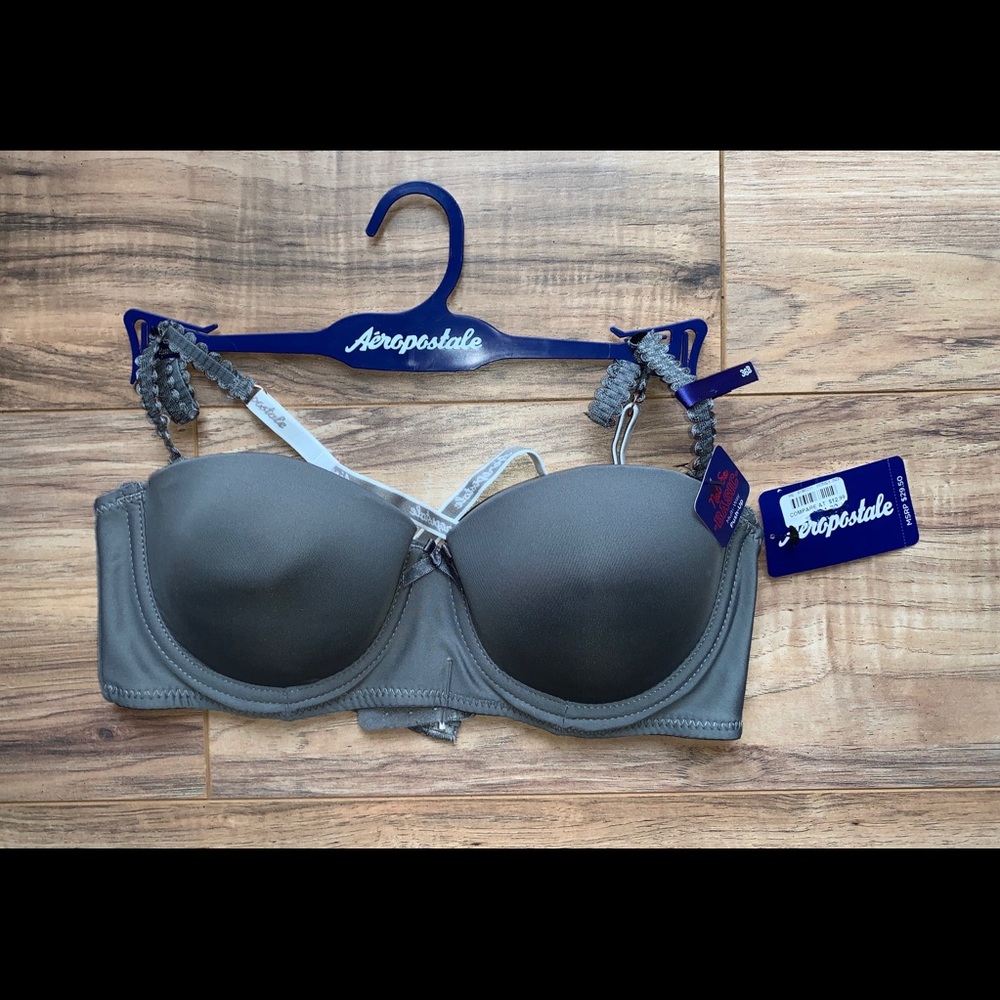 NWT Aeropostale Grey Bra Size 36B